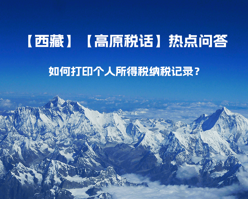如何打印個人所得稅納稅記錄？