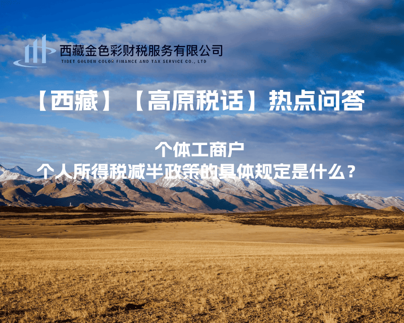 個(gè)體工商戶個(gè)人所得稅減半政策的具體規(guī)定是什么？